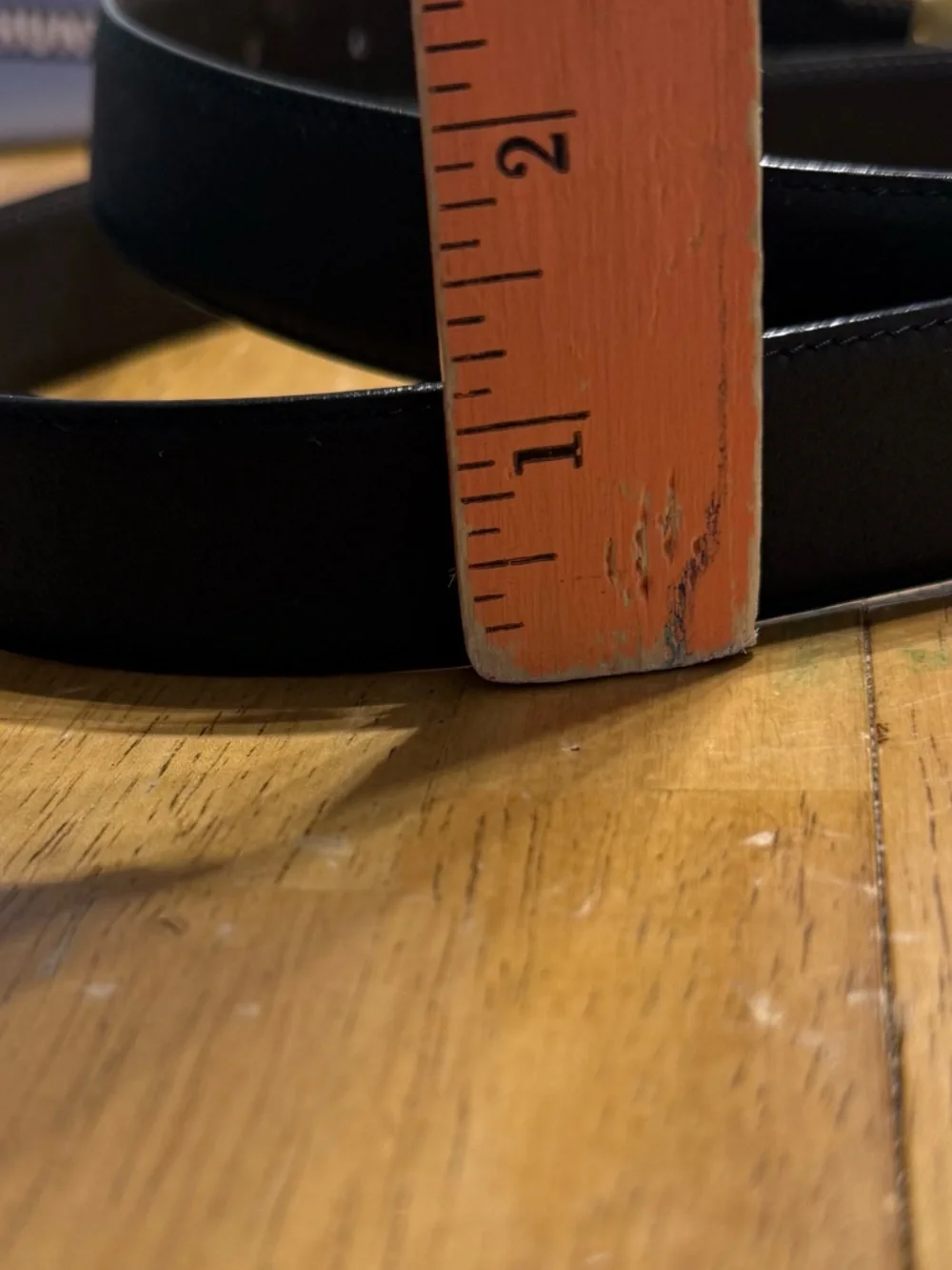 Vintage Antler Belt Made in Italy Black Gold Buckle 110cm 44 Classic
